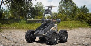 Ground robotized fire support platform gnom-FS2