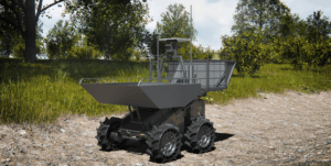 Наземний роботизований комплекс Гном-логіст із самоскидом